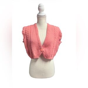 Pendleton 100% wool cropped cable knit sweater‎ vest